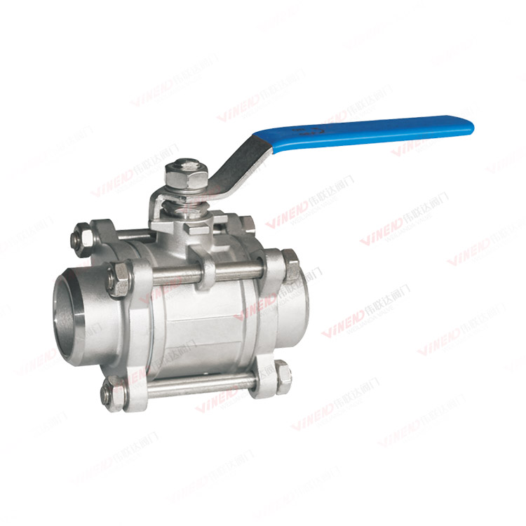 三片式对焊球阀