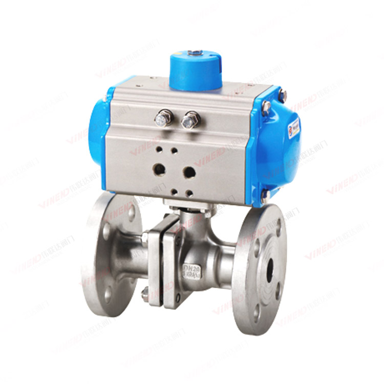 气动法兰球阀