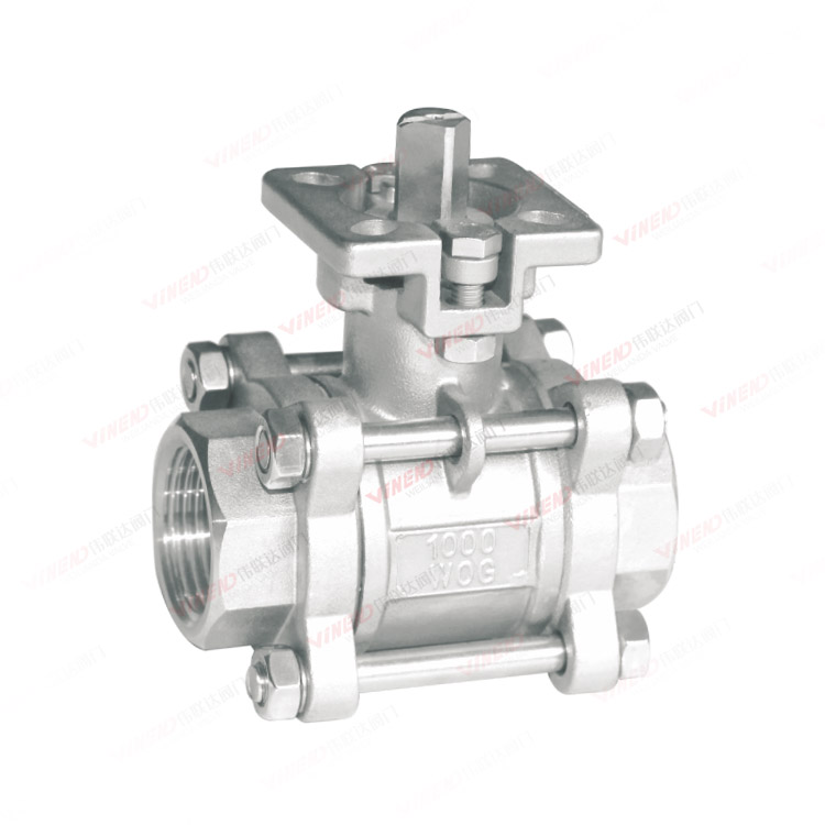 三片式高平台内螺纹球阀