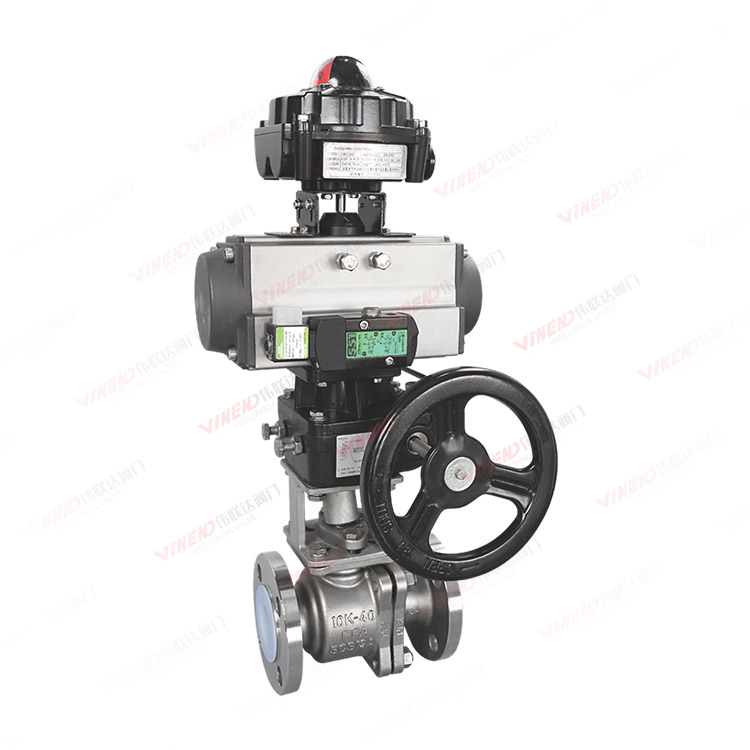 衬氟气动法兰球阀